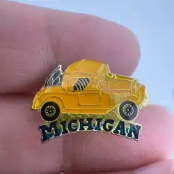 Michigan Yellow Vintage Automobile Lapel Pin