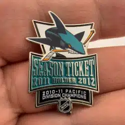 San Jose Sharks Season Ticket Holder Lapel Hat Pin 2011-2012