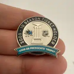 San Jose Sharks Season Ticket Holder Lapel Hat Pin 2009-2010