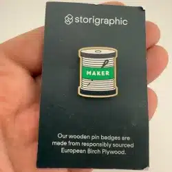Storigraphic Needle And Thread Lapel Hat Pin - MAKER