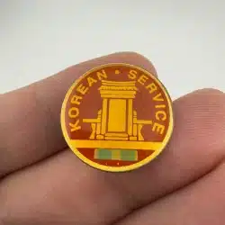 Korean Service Lapel Hat Pin - Scratches / Corrosion - Unique