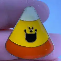 Vintage Halloween Laughing Candy Corn Lapel Hat Pin