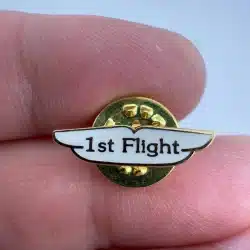 1st Flight Wings Lapel Hat Pin - *Tiny Pin* - Airline Giveaway?