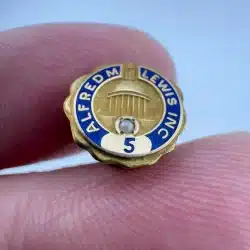 Alternative view of RARE VTG Alfred M. Lewis 5-Year Employee Service Award - Stamped KAAG