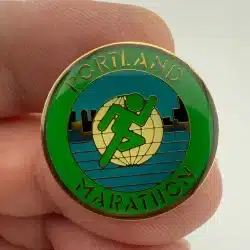Portland Oregon Marathon Lapel Hat Pin - Running - Very Nice Condition