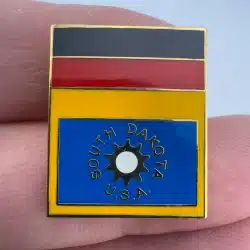 South Dakota U.S.A. Lapel Hat Pin - Flag?