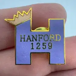 Hanford California BPOE Elks 1259 Letter H with Crown Lapel Hat Pin