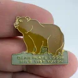 Bear Flats Lodge Mile Post 1167 Yukon Alaska Lapel Hat Pin