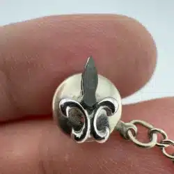 BSA Fleur de Lis Tie Tack Lapel Pin - Unknown Top Black Layer - Scouts