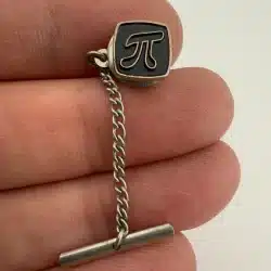 Boeing PI Pride In Excellence Tie Tack Pin with chain - Sterling