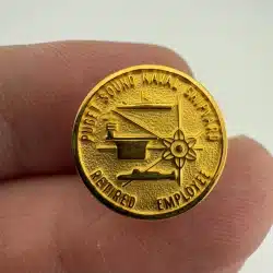 PSNS Puget Sound Naval Shipyard Retired Employee Tie Tack Pin - 1/10 10K