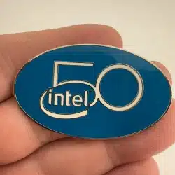 Intel 50th Anniversary Lapel Hat Pin - *Scratched*