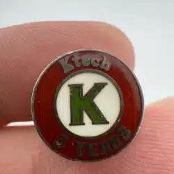 KTECH 5 Year Employee Service Pin - Stamped KBN Sterling