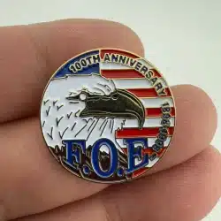 F.O.E. Fraternal Order Of Eagles 100th Anniversary Lapel Pin 1898-1998