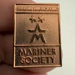 Holland America Line Mariner Society Lapel Pin - Copper/Bronze Tone