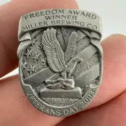 Freedom Award Winner Miller Brewing Company Veterans Day 2003 Pin