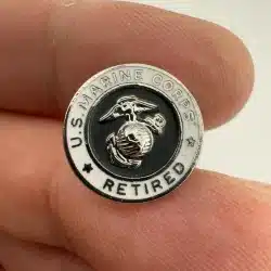 USMC US MARINE CORPS RETIRED Pin - LIGI Stamp