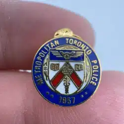 Toronto Metropolitan Police Enamel Lapel Hat Pin