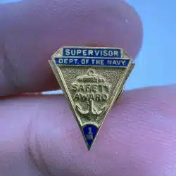 Supervisor Department of the Navy 1 Year Safety Award Pin *small*