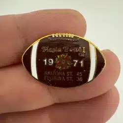 1971 Fiesta Bowl I Commemorative Pin - Arizona St. vs Florida St.