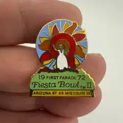 1972 Fiesta Bowl II Commemorative Pin - Arizona St. vs Missouri