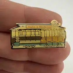 VTG San Francisco Cable Car Lapel Hat Pin - Powell & Mason Line Streets