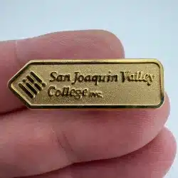 SJVC San Joaquin Valley College Inc. Tie Tack Pin - Gold Tone - California