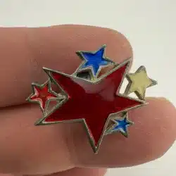 Unique Red White and Blue Stars Lapel Hat Pin - Patriotic - Handmade?