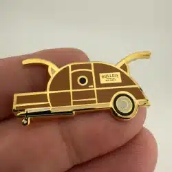 Bulleit Frontier Whiskey Lapel Hat Pin - Woody Tailgate Trailer - New In Package