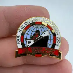1999 ARRL S.W. Division Convention Lapel Hat Pin - The Queen Mary
