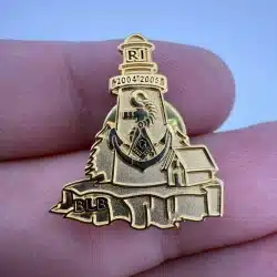 2004-2005 RI BLB Mason Lighthouse Lapel Hat Pin