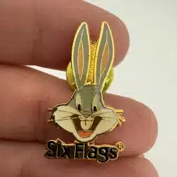 Bugs Bunny at Six Flags Amusement Park Lapel Hat Pin - Looney Toons