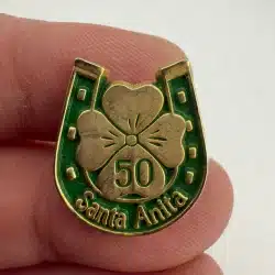 Santa Anita Park Arcadia CA 50-Year Anniversary Tie Tack Pin - Horse Racing