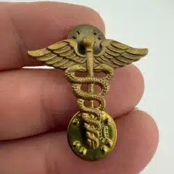 Vintage Amico Pin Back US Army Medic Caduceus Lapel Pin