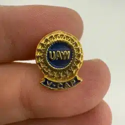 United Auto Workers UAW V-CAP Tie Tack Pin