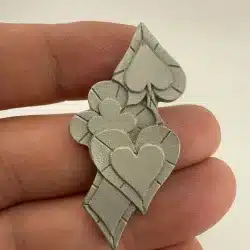 Unique Diamond Heart Clover & Spade Tie Tack Pin - NAPMW 2003 MGIC Win Big!