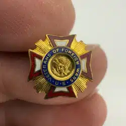 US United States Of America Veterans Of Foreign Wars Screwback Pin