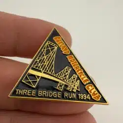 1994 Oakland Motorcycle Club Three Bridge Run Pin - *MISSING SCREWBACK CLASP*