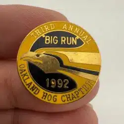 1992 Oakland Hog Chapter Big Run Screwback Pin - *MISSING SCREWBACK CLASP*