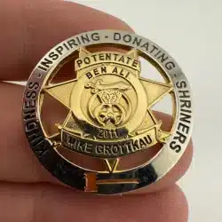 Ben Ali Potentate Mike Grottkau Shriners Badge Pin