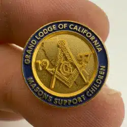 1997 Grand Lodge Of California Masons Support Children Lapel Pin