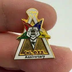 Order of the Eastern Star CAL OES 125th Anniversary California Lapel Pin