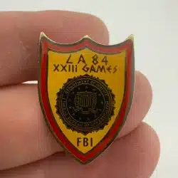 LA 1984 FBI Lapel Hat Pin - XXII Olympic Games - Department of Justice Shield