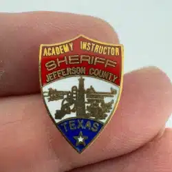 Jefferson County Sheriff Texas Academy Instructor Enamel Lapel Hat Pin