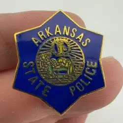 Arkansas State Police Enamel Pin - Gold Tone