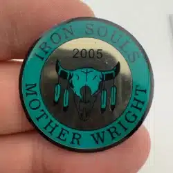 ISMC Iron Souls MC Mother Wright Foundation Pin - 2005 - Scratches / Dings