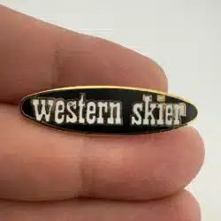 WESTERN SKIER SKIING SKI Lapel Hat Pin - *read description*