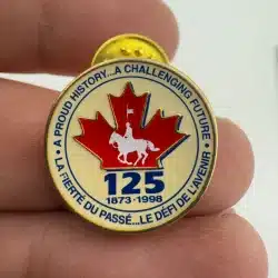 ROYAL CANADIAN MOUNTED POLICE RCMP 125th ANNIVERSARY Lapel Hat Pin