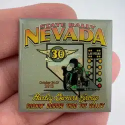 2013 Nevada State Rally Harley Owners Group Burnin' Rubber Thru The Valley Pin