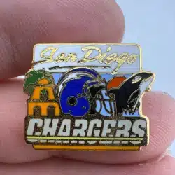 Vintage 1989 San Diego Chargers Lapel Hat Pin by Peter David